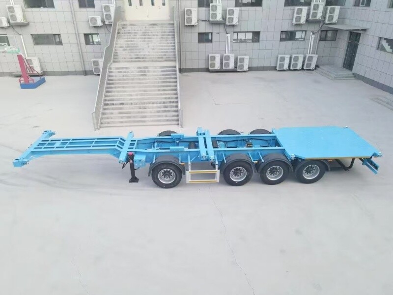 4 Axles 40ft container Skeleton Semi Trailer For Sale