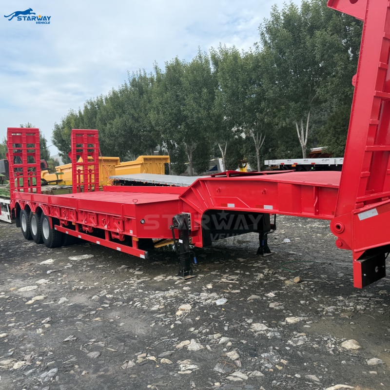 Semi-remorque surbaissée à trois essieux de 40 tonnes