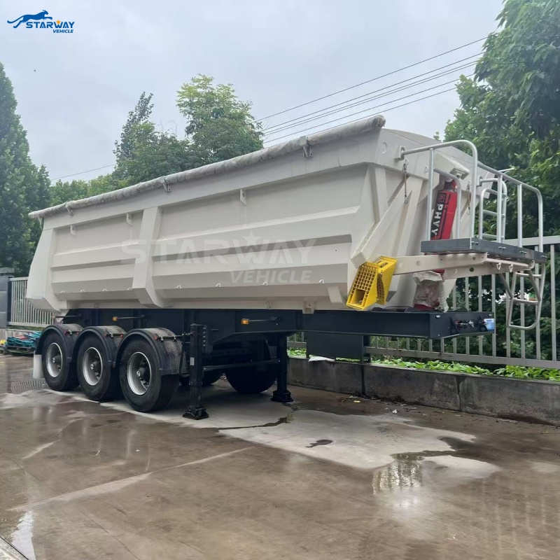 Remorque à benne basculante 30CBM à trois essieux