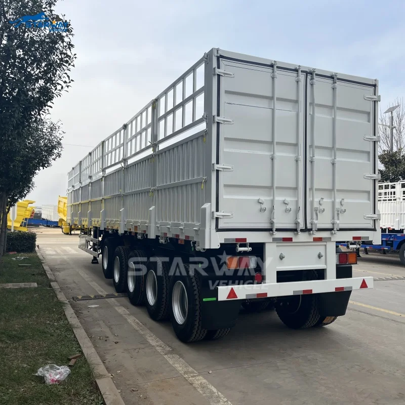 Semi-remorque cargo à 5 essieux pour clôtures