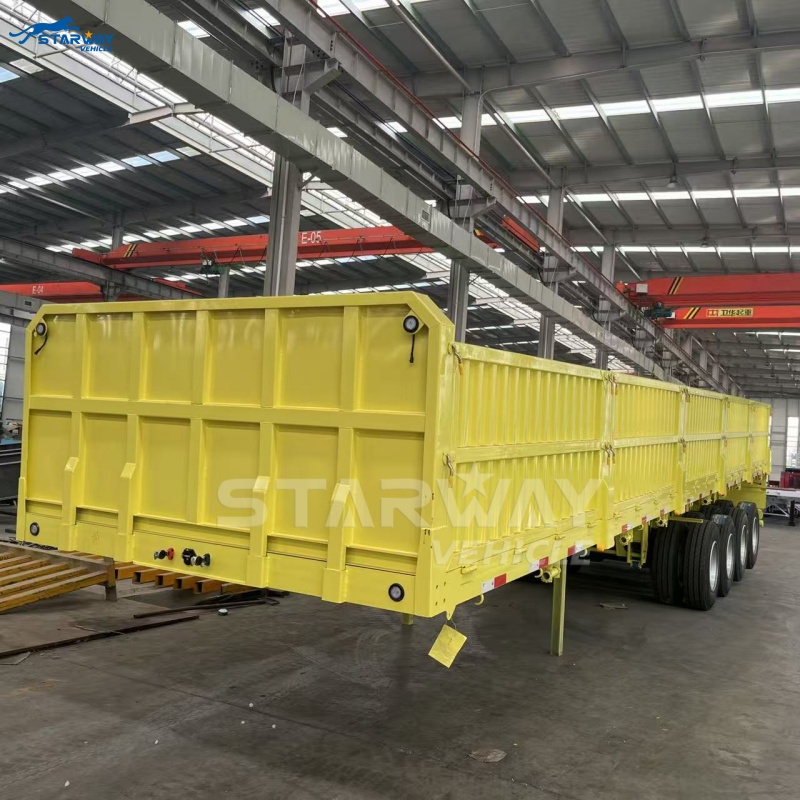 Semi-remorque à ridelles 4 essieux à vendre