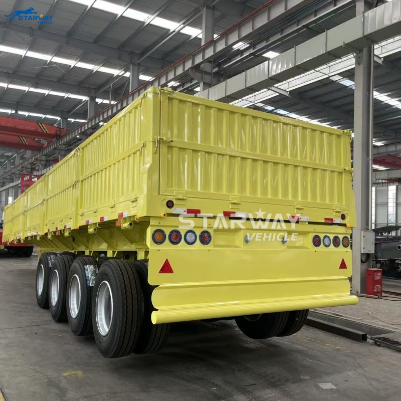 Semi-remorque à ridelles 4 essieux à vendre