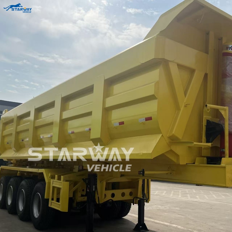 Semi-remorque benne 4 essieux