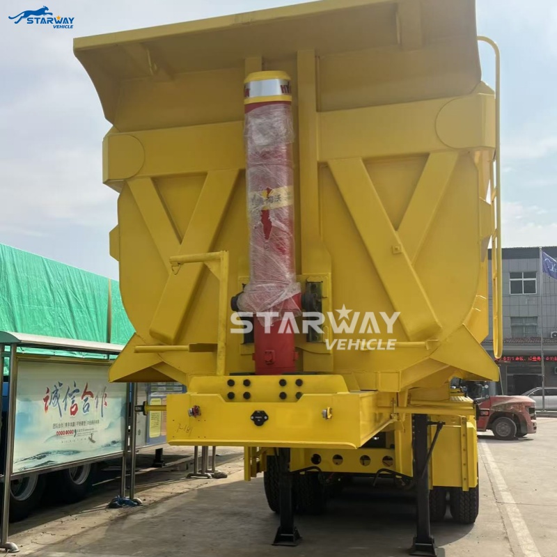 Semi-remorque à benne basculante à 4 essieux Système d'alimentation vs exigences du travail : 3 cas réels de chantiers de construction