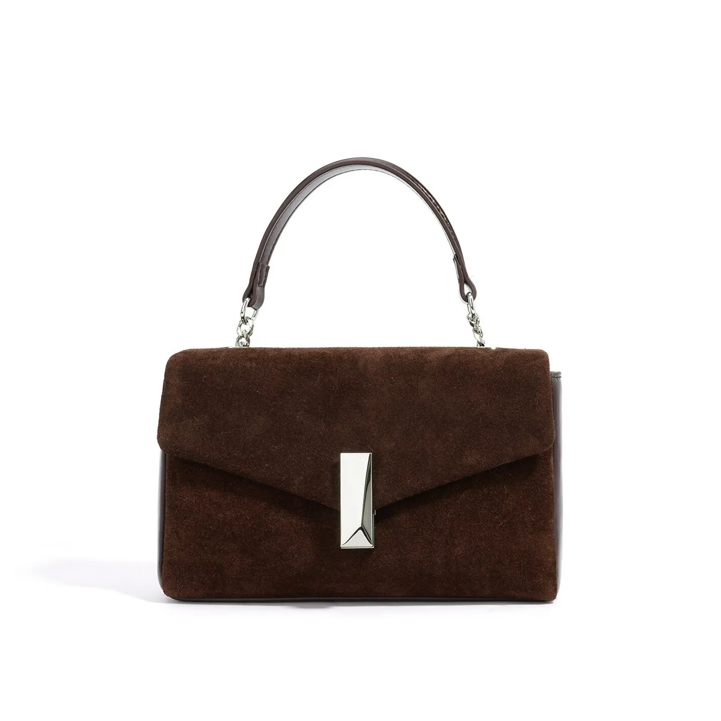 2024 new suede cowhide small handbag for women fashion chain sling real leather ladies shoulder bag crossbody bag