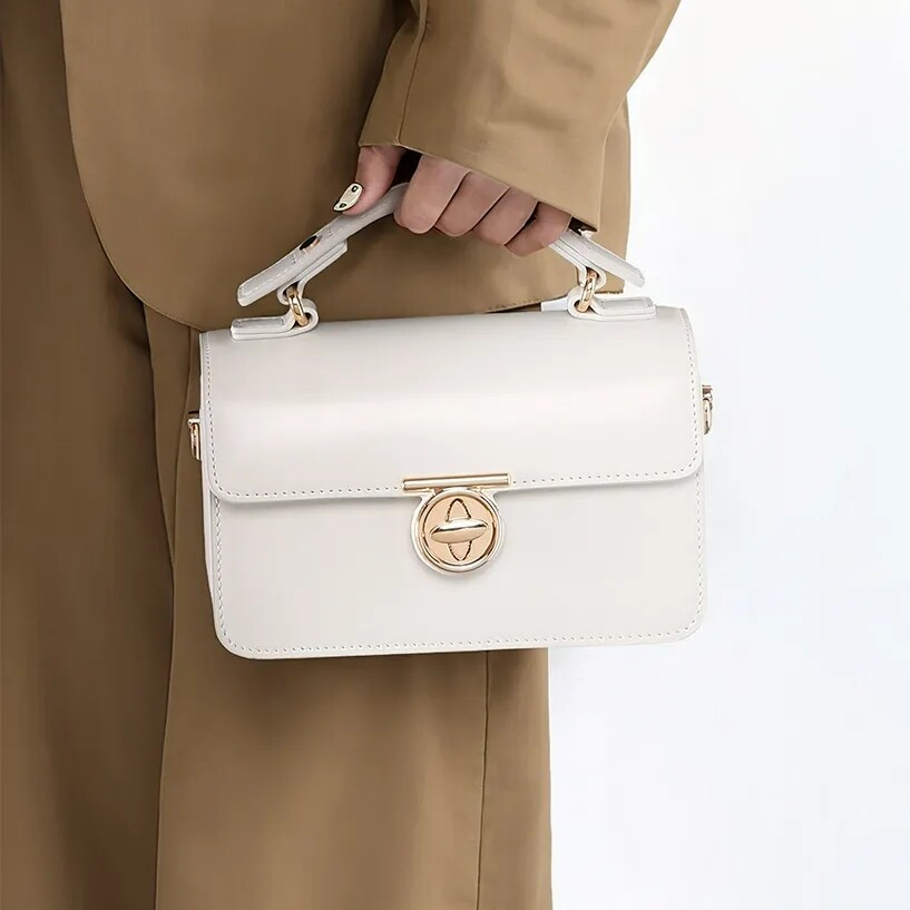 new luxury genuine leather handbag for women design fashion high quality cowhide ladies shoulder bag crossbody bag