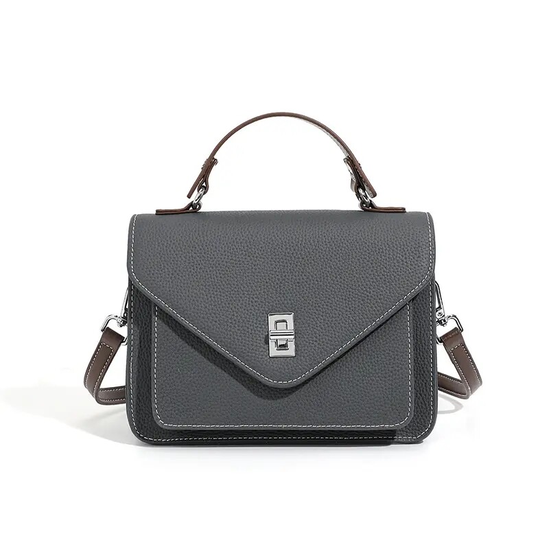 cross-border wholesale genuine leather ladies handbag shoulder bag simple fashion cowhide shoulder bag for women