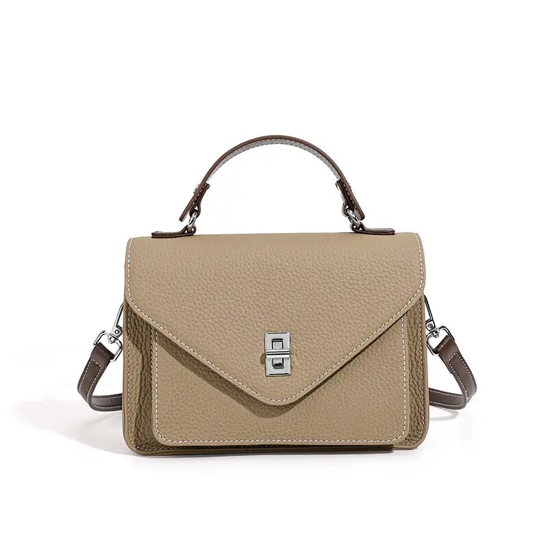 cross-border wholesale genuine leather ladies handbag shoulder bag simple fashion cowhide shoulder bag for women