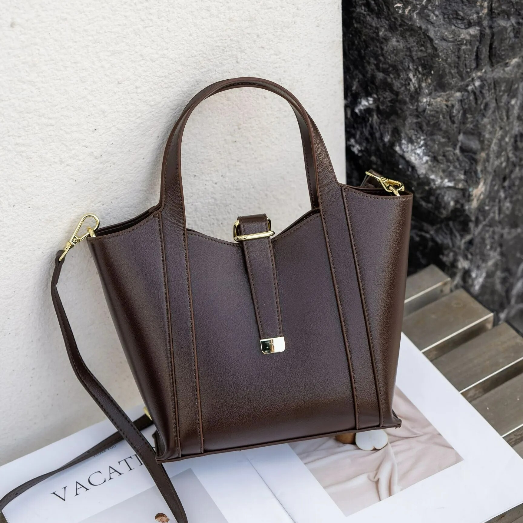 vegetable tanned cowhide handbag for women shoulder bag new simple fashion luxury genuine leather ladies bag