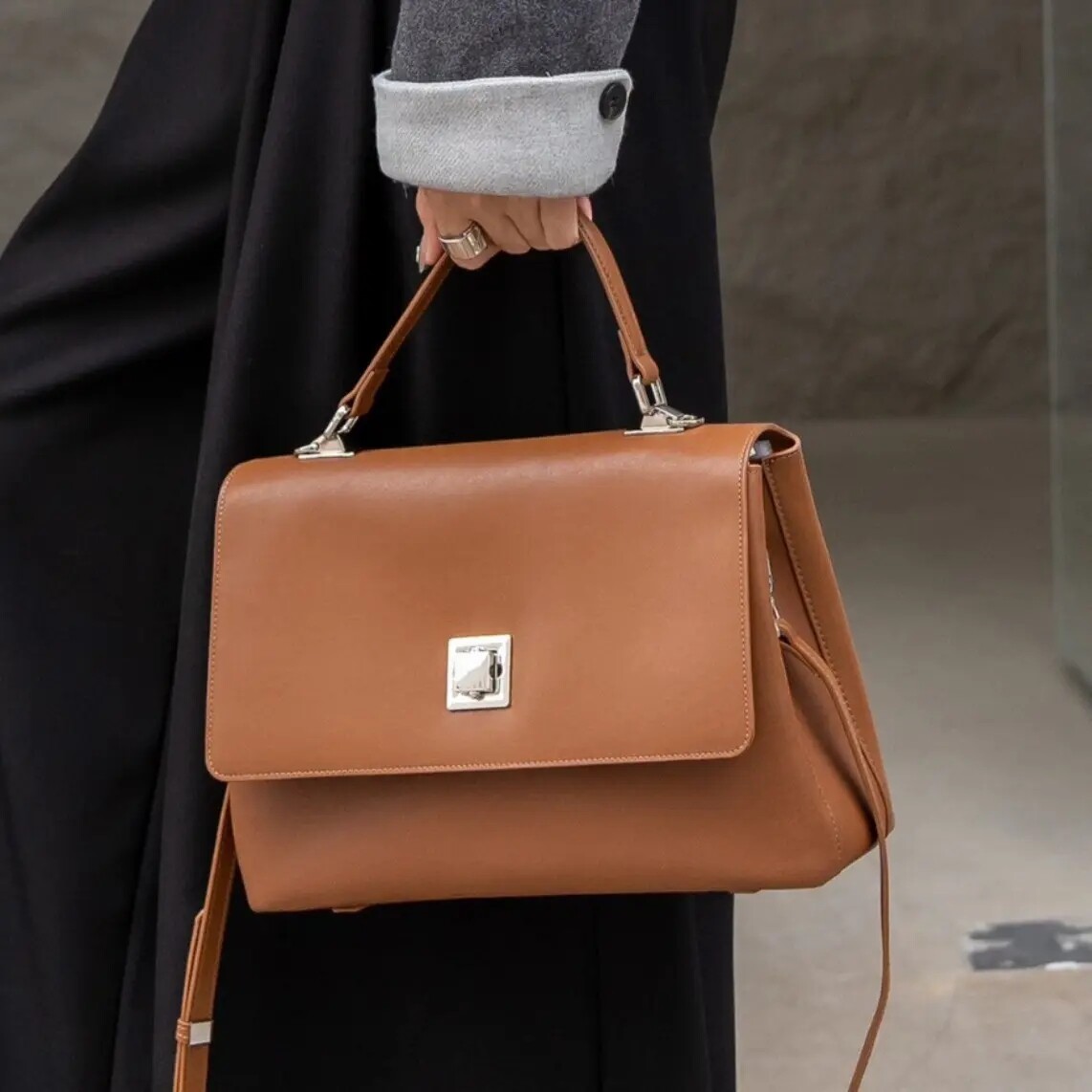vegetable tanned cowhide handbag for women vintage style genuine leather ladies shoulder bag crossbody bag