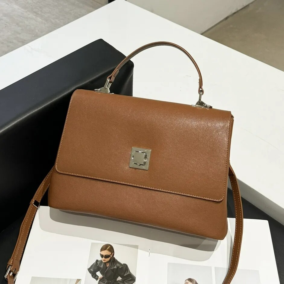 vegetable tanned cowhide handbag for women vintage style genuine leather ladies shoulder bag crossbody bag