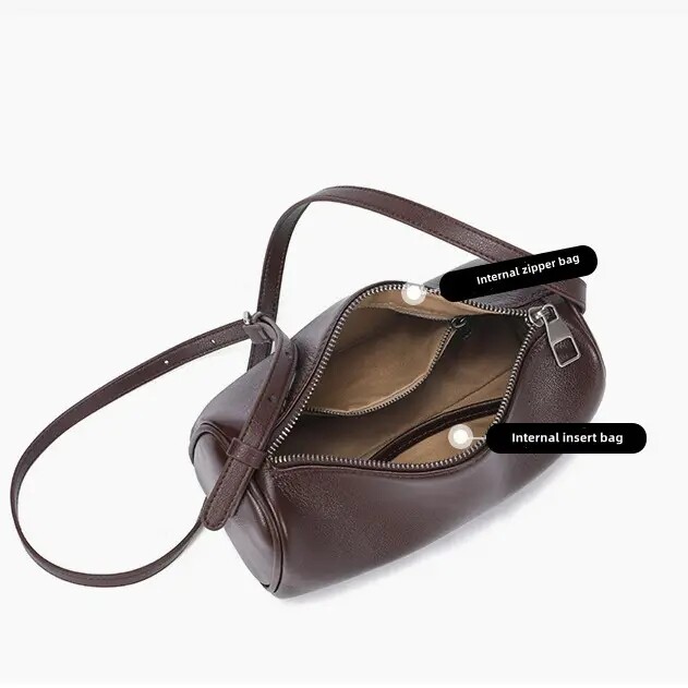 cross-border wholesale genuine leather small ladies bag simple fashion cowhide ladies shoulder bag shoulder bag