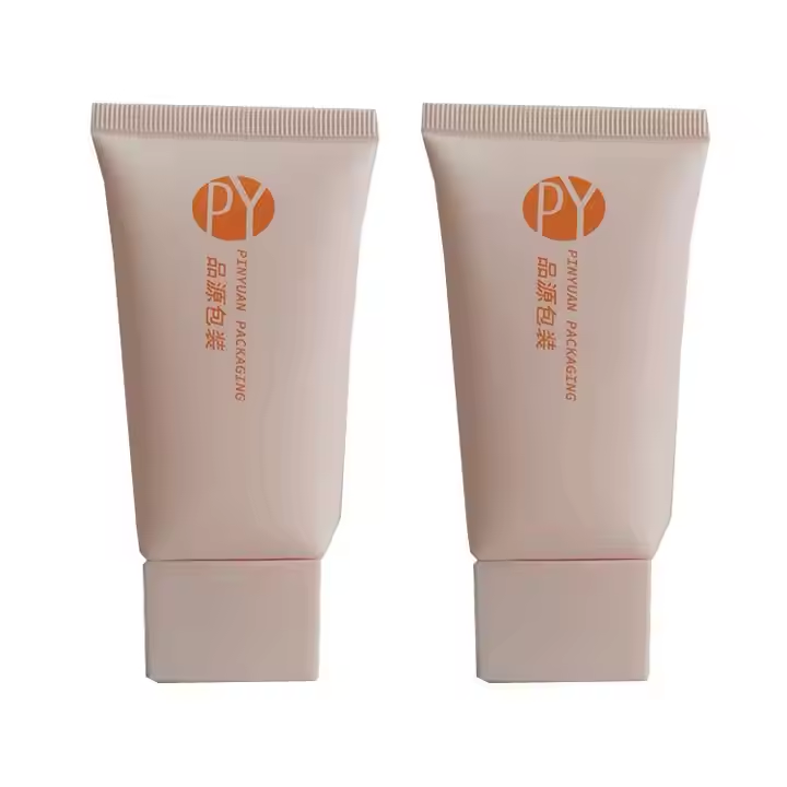 D38mm customized hand cream lotion empty cosmetic tube with rectangular nut