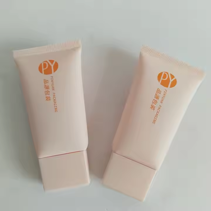 D38mm customized hand cream lotion empty cosmetic tube with rectangular nut