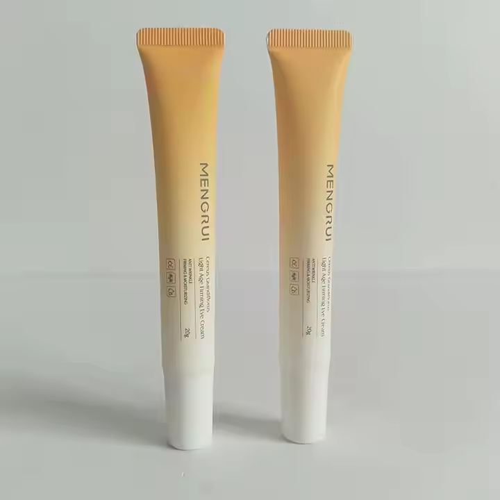 20g customized light color firming eye cream lotion empty cosmetics PE tube