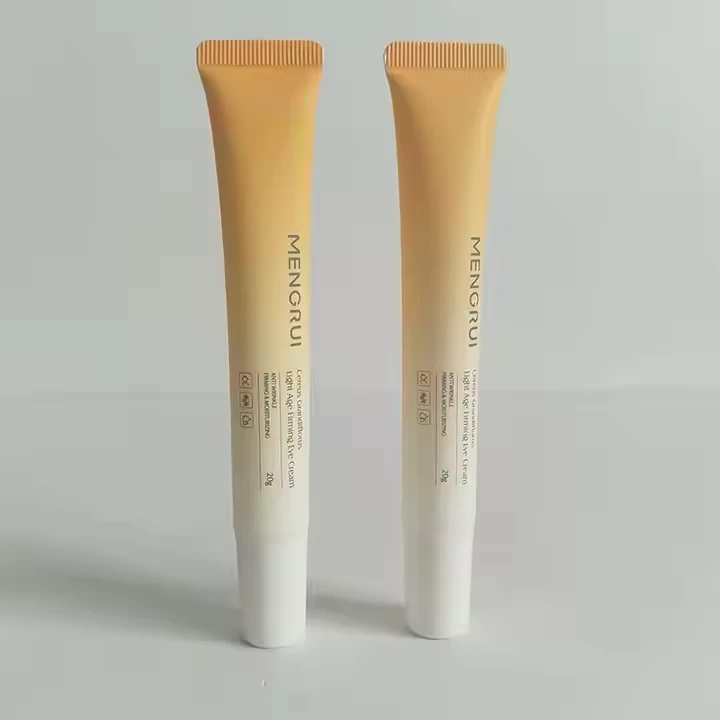 20g customized light color firming eye cream lotion empty cosmetics PE tube