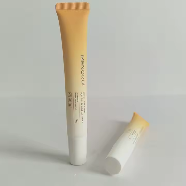 20g customized light color firming eye cream lotion empty cosmetics PE tube