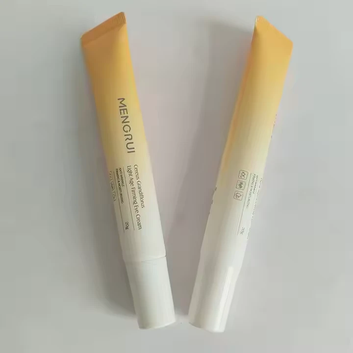 20g customized light color firming eye cream lotion empty cosmetics PE tube