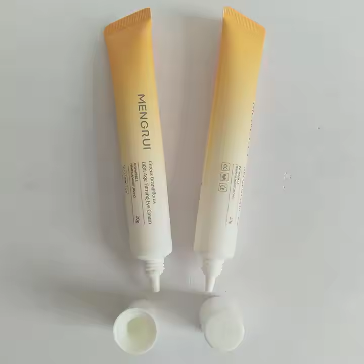 20g customized light color firming eye cream lotion empty cosmetics PE tube