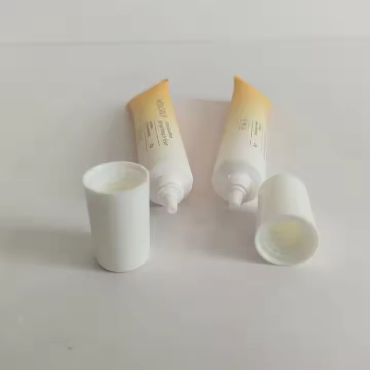 20g customized light color firming eye cream lotion empty cosmetics PE tube