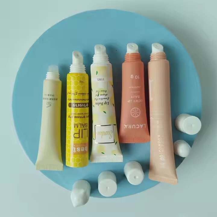 10ml 15ml 20ml Empty Squeeze Cosmetic Pink Lipstick Lip Balm Tubes Lip Gloss Tube Custom Printing for Lip Oil Cosmetic Packaging