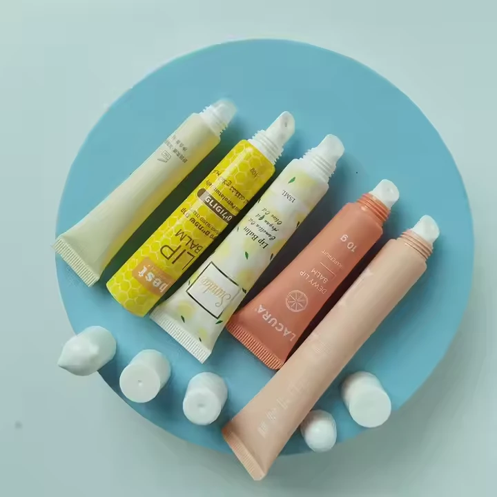 10ml 15ml 20ml Empty Squeeze Cosmetic Pink Lipstick Lip Balm Tubes Lip Gloss Tube Custom Printing for Lip Oil Cosmetic Packaging