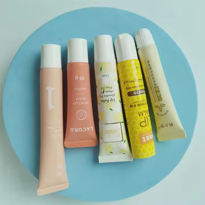 10ml 15ml 20ml Empty Squeeze Cosmetic Pink Lipstick Lip Balm Tubes Lip Gloss Tube Custom Printing for Lip Oil Cosmetic Packaging