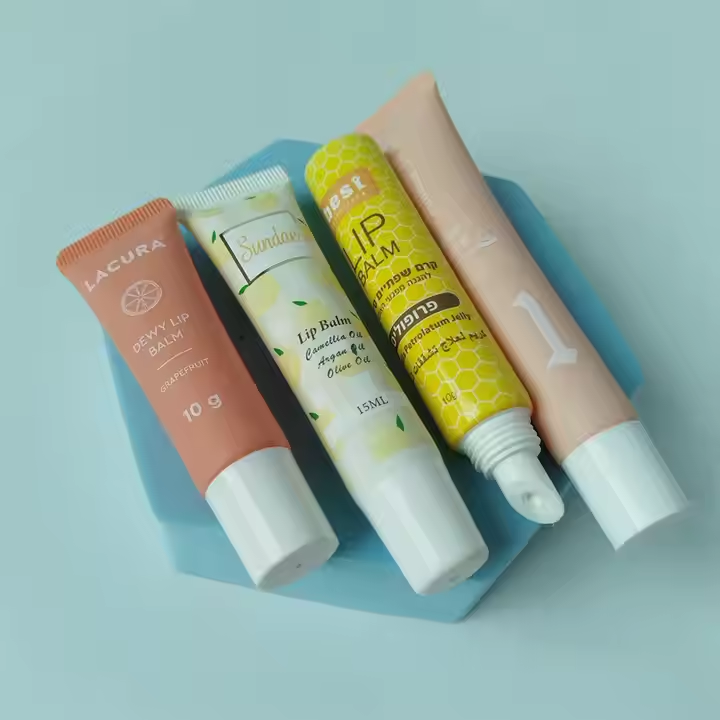 10ml 15ml 20ml Empty Squeeze Cosmetic Pink Lipstick Lip Balm Tubes Lip Gloss Tube Custom Printing for Lip Oil Cosmetic Packaging