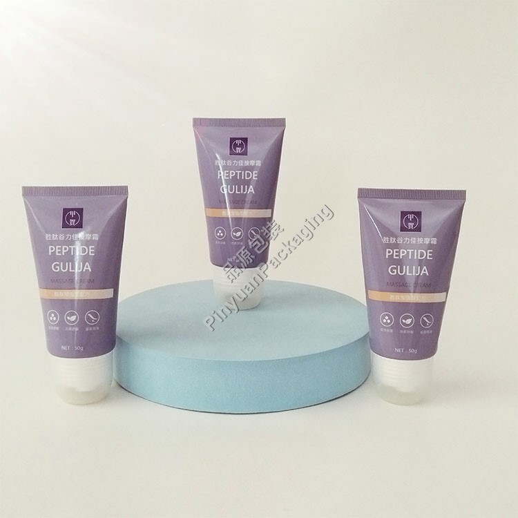 D40 50ml Massage Cream ABL Cosmetic Tube Skincare Packaging with 3-Roller Ball Massage Head