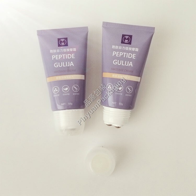 D40 50ml Massage Cream ABL Cosmetic Tube Skincare Packaging with 3-Roller Ball Massage Head