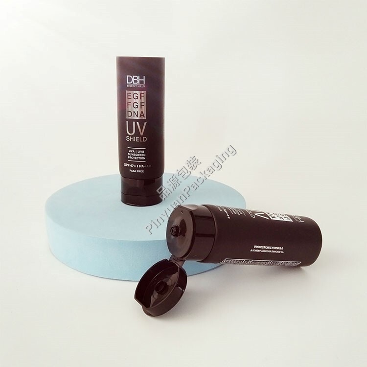 D40 60ml Sunscreen Protection Cream PE Cosmetic Tube with Flip-top Cap