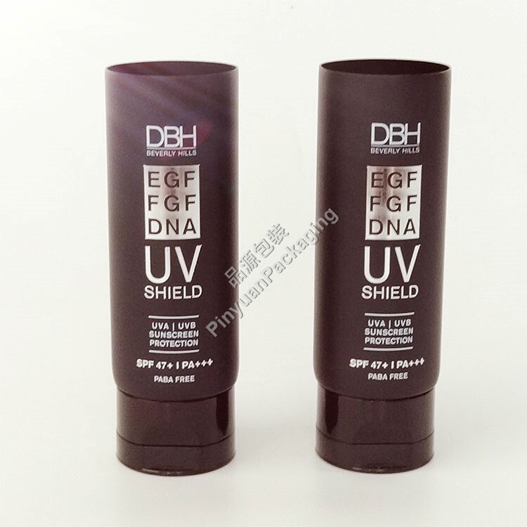D40 60ml Sunscreen Protection Cream PE Cosmetic Tube with Flip-top Cap