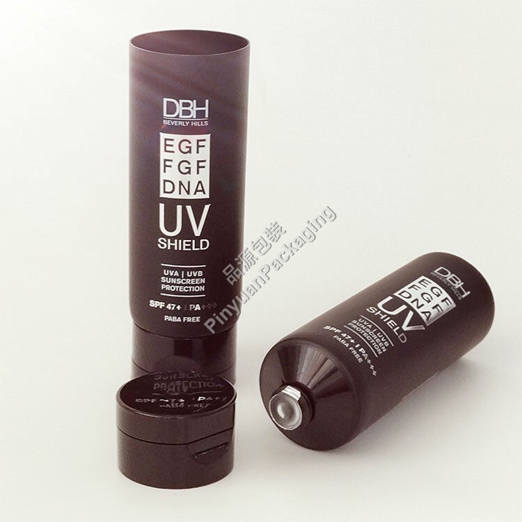 D40 60ml Sunscreen Protection Cream PE Cosmetic Tube with Flip-top Cap