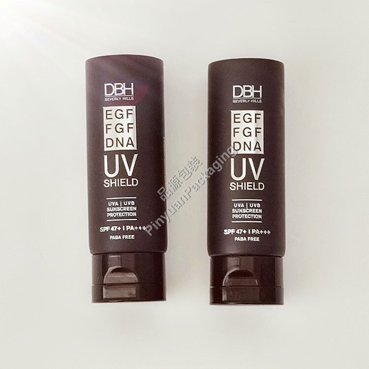 D40 60ml Sunscreen Protection Cream PE Cosmetic Tube with Flip-top Cap