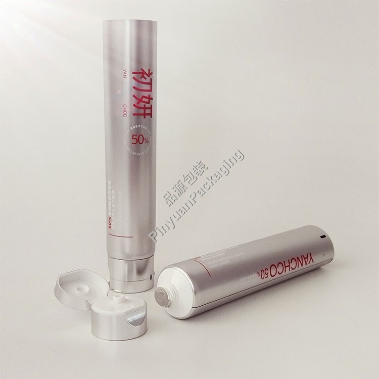 D35 100ml Facial Cleanser ABL Cosmetic Tube with Silver Plated Flip-top Cap