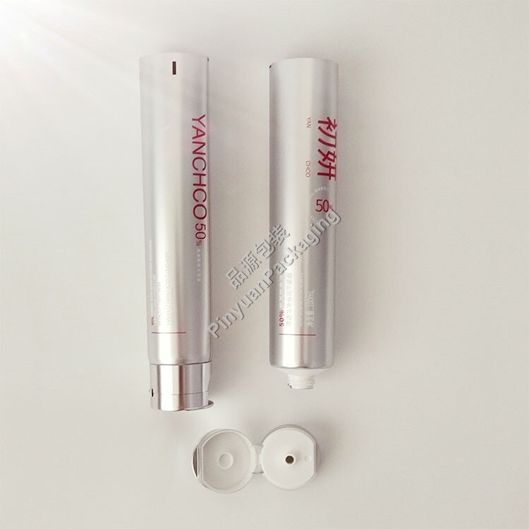 D35 100ml Facial Cleanser ABL Cosmetic Tube with Silver Plated Flip-top Cap