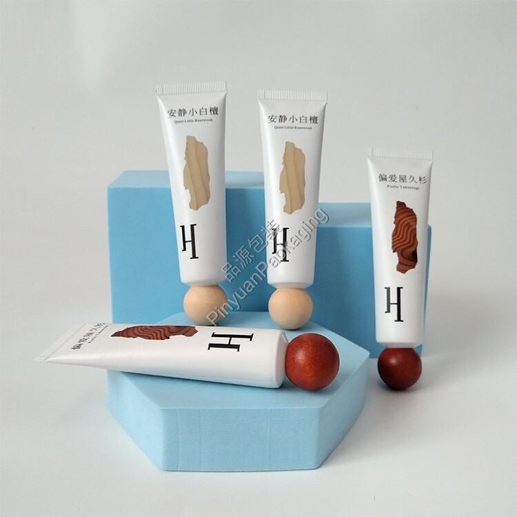 D25 30ml Hand Cream ABL Cosmetic Tube with Wooden Ball Cap
