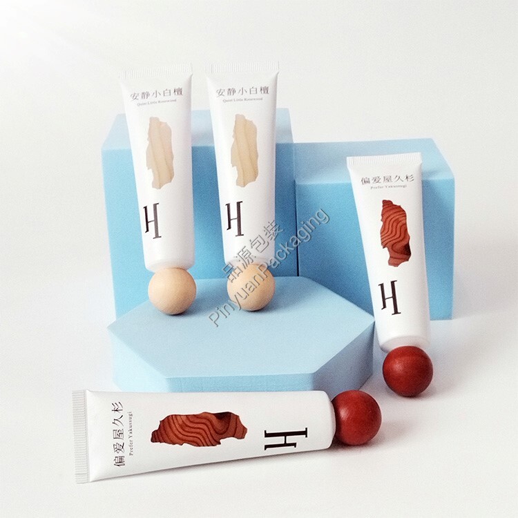 D25 30ml Hand Cream ABL Cosmetic Tube with Wooden Ball Cap