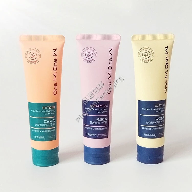 D30 60ml Hand Cream PE Cosmetic Tube with Green Flip-top Cap