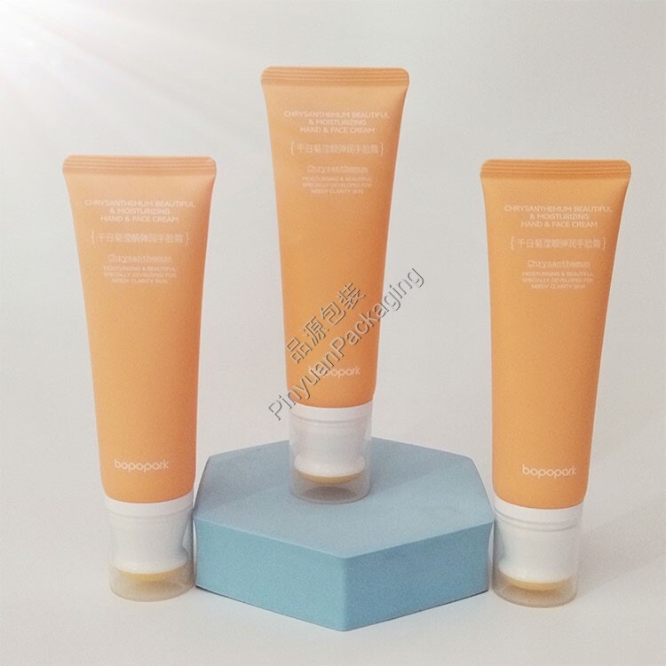 D35 80ml Hand & Face Cream PE Cosmetic Tube with Massage Applicator