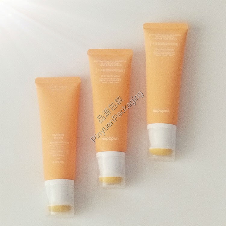 D35 80ml Hand & Face Cream PE Cosmetic Tube with Massage Applicator