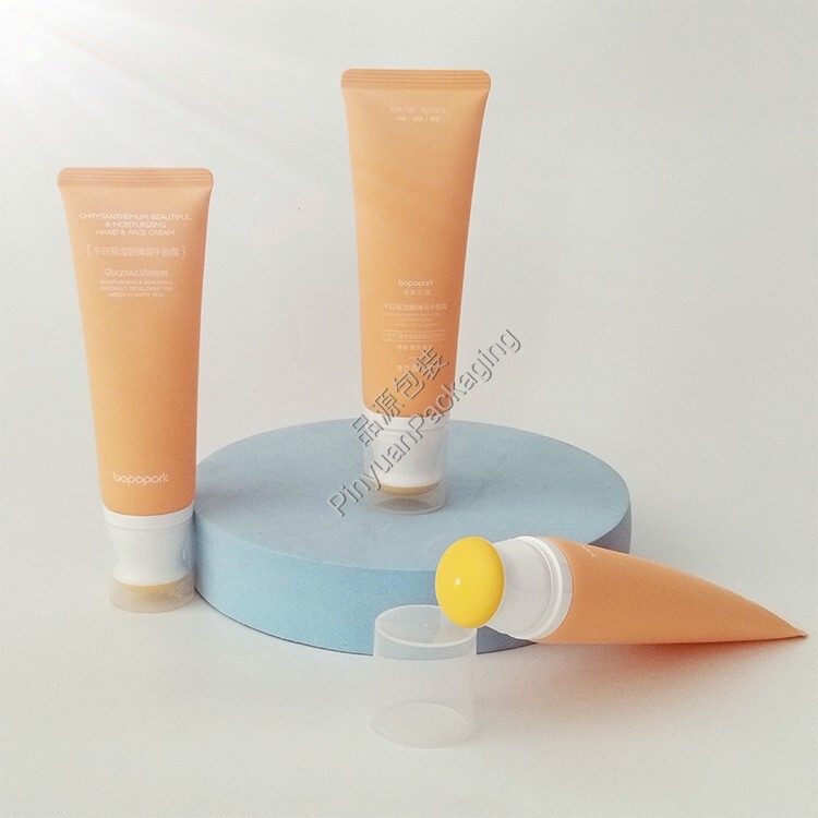 D35 80ml Hand & Face Cream PE Cosmetic Tube with Massage Applicator