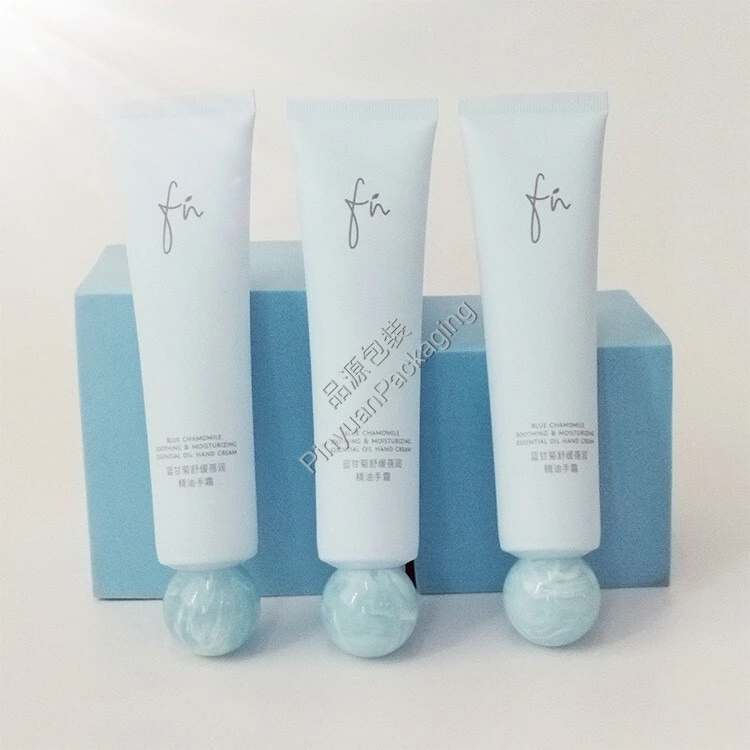 D30 80ml Hand Cream PE Cosmetic Tube with Marble Ball Cap