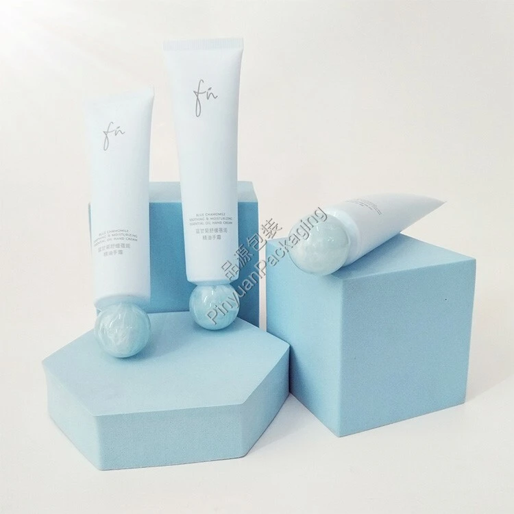 D30 80ml Hand Cream PE Cosmetic Tube with Marble Ball Cap