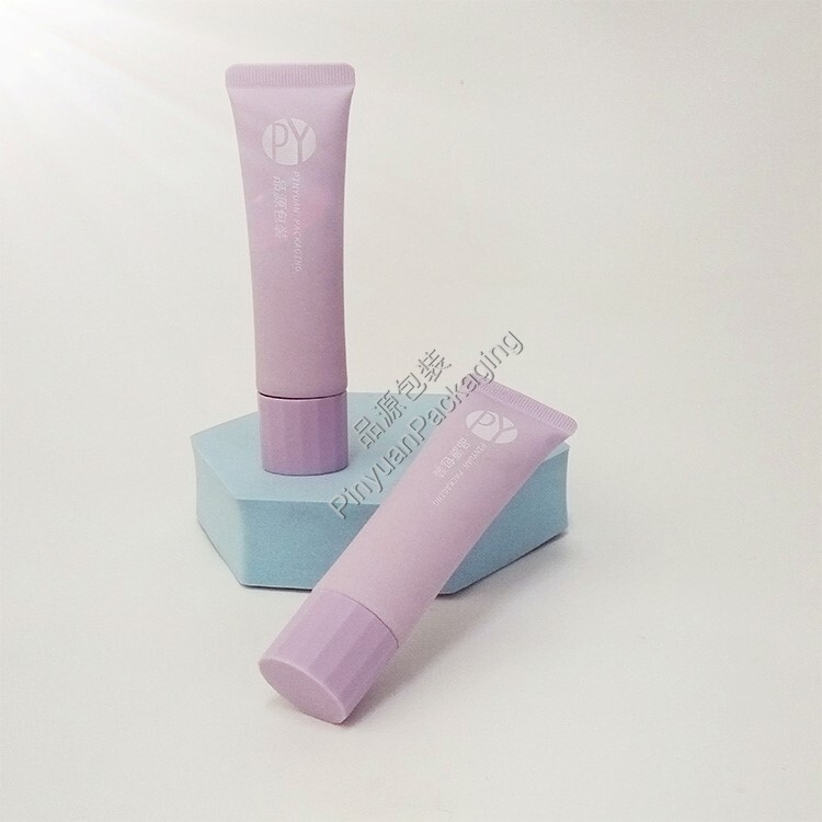 D25 30ml Skincare Hand Cream PE Cosmetic Tube with Purple Oval Cap