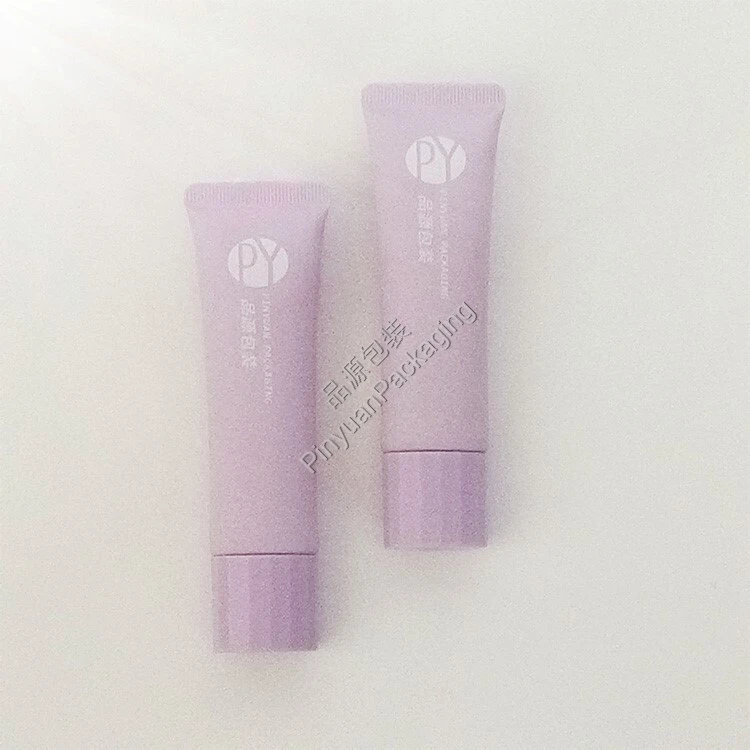 D25 30ml Skincare Hand Cream PE Cosmetic Tube with Purple Oval Cap