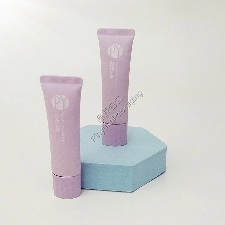 D25 30ml Skincare Hand Cream PE Cosmetic Tube with Purple Oval Cap