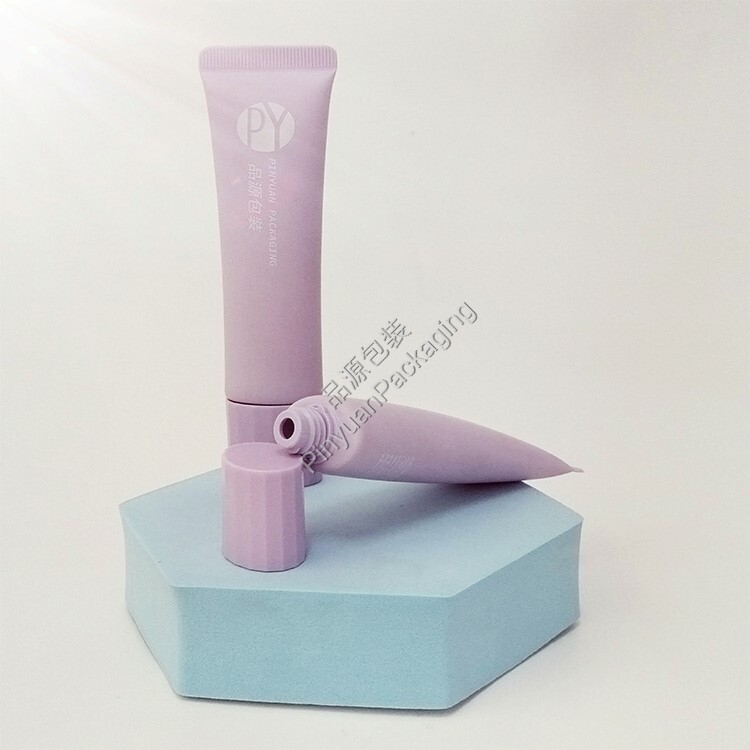 D25 30ml Skincare Hand Cream PE Cosmetic Tube with Purple Oval Cap