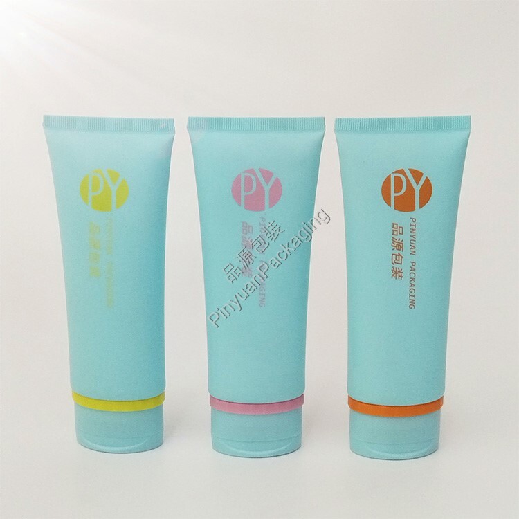 D40 100ml Facial Cleanser PE Cosmetic Tube with Oval Flip-top Cap