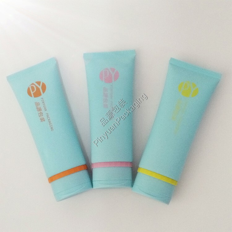 D40 100ml Facial Cleanser PE Cosmetic Tube with Oval Flip-top Cap